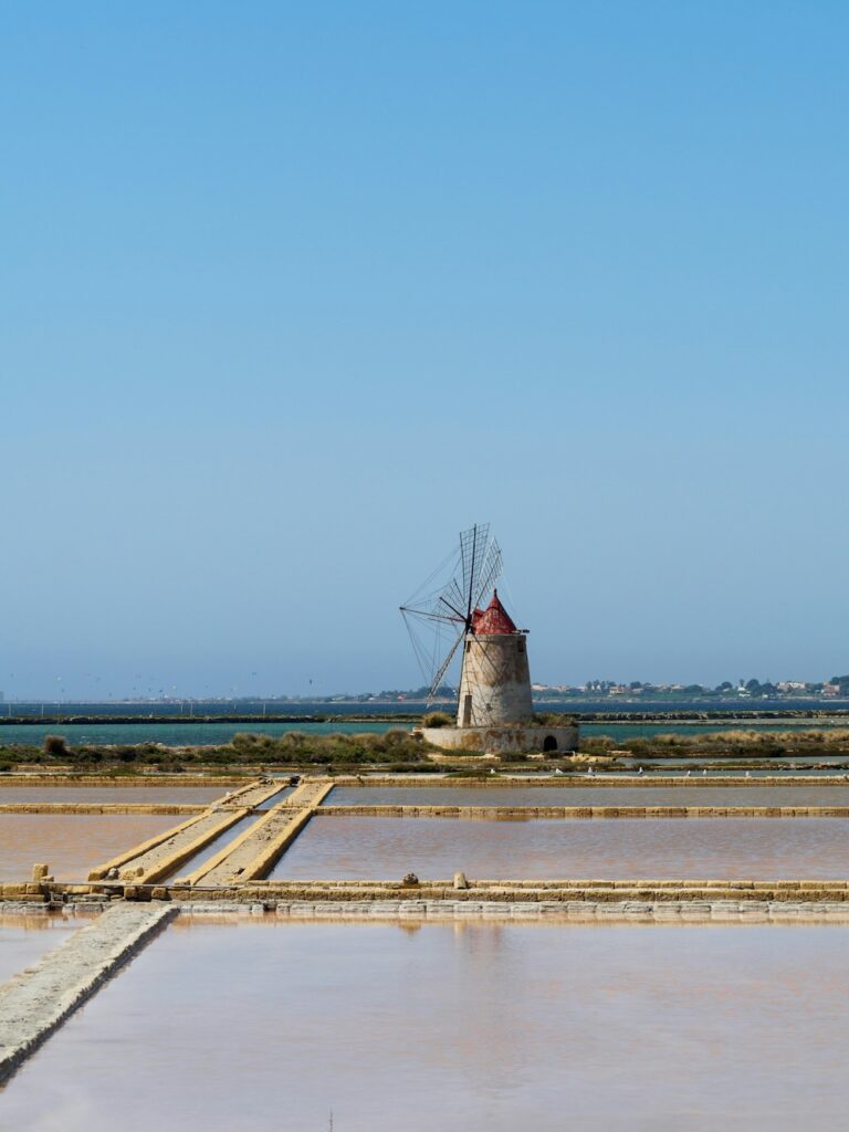 Trapani is home to the famous salt pans